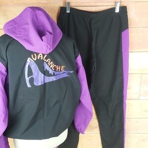Vintage AVALANCHE Track Suit Hoodie Plus Track Pants Fully Lined Size La…